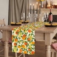 thumbnail image 2 of Table Runners 48 Inches Long Dress Scarves, Green Orange Farmhouse Kitchen/Dining Table Runner, Short Coffee Tablerunners, Summer Botanical Leaves Watercolor Checkered 13x48 Inch, 2 of 9