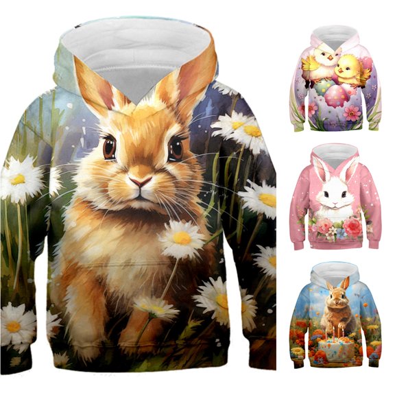 Oiyii Toddler Girl's Art Graphic Hoodie Sweatshirt Long Sleeve Casual Hooded Sweatshirt Birthday Pullover Top,Khaki