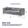 thumbnail image 2 of Modern 6-Seater Sectional Sofa, Pull Buckle Design Sofa with Gold Metal Feets and Buttons Tufted, Modern Upholstered Armrest Couch, Easy to Install, Green, 2 of 9