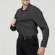 thumbnail image 1 of pstuiky mangas largas para hombre, Camisa de manga larga con botones y elástico para hombre, informal, de color liso y a la moda salir tops xxxl, 1 of 6
