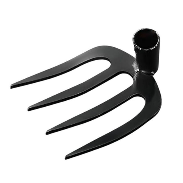 Feltree 4-Tooth Steel Garden Rake - Heavy-Duty Cultivating Tool for Soil Aeration & Weed Removal