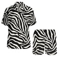 thumbnail image 2 of Womens Pajama Sets 2 Piece, V Neck Button Down Short Sleeve Pajamas for Women, Soft Polyester Homewear Lounge Set, Leopard Zebra Print Sleepwear S-3XL, 2 of 9