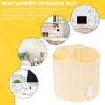 thumbnail image 3 of DEEPCRAFF Rotating Yellow Desk Organizer with Multiple Compartments for Pens, Pencils, and Cosmetic Brush Storage, 3 of 7