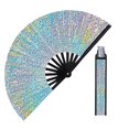 thumbnail image 4 of Ventilador plegable de mano grande Rave Handheld para la decoración de baile de enfriamiento (o), 4 of 6