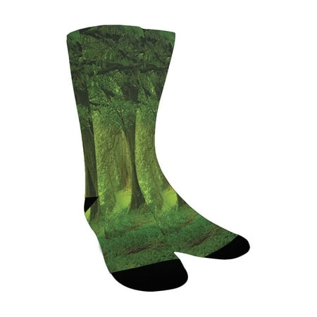

Nature Decor Deep Tropical Jungle Trees Foliage Woodland Asian Himalayas Meditation Landscape es Gre Custom Socks for Women