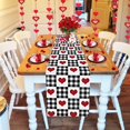 thumbnail image 3 of Chmadoxn Heart for Table decorations for dining room valentines day Polyester Tablecloth Farmhouse Table Setting Decor for Wedding Party Holiday Dinner Home, Machine Washable., 3 of 3