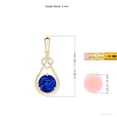 thumbnail image 3 of ANGARA Natural Sapphire Knotted Heart Pendant with Diamond in 14K Yellow Gold for Women (Size-5mm) | September Birthstone, Anniversary, Jewelry Gift for Women | Natural Blue Sapphire Necklace, 3 of 8