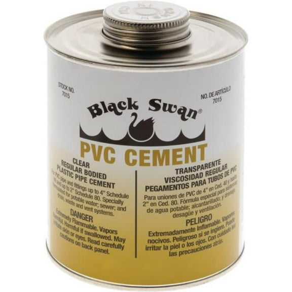 Black Swan Manufacturing 7000 PVC Solvent Cement Reg Bodied, Clear - 4 oz