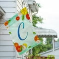 thumbnail image 3 of America Forever Summer Floral Monogram House Flag Letter C 28 x 40 inches Cosmos Yellow Red White Spring Flower Double Sided Vertical Outdoor Yard Lawn Decorative Seasonal Summertime House Flag, 3 of 5