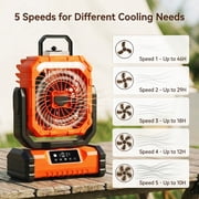 WLRETMCI Portable Camping Fan Rechargeable Battery Operated Fan with Light and Mist 20000mAh Outdoor Fan for Tent Travel Emergency