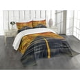 thumbnail image 3 of Ambesonne Fall Quilted Bedspread Set 3 Pcs, Rural Road Countryside, Queen Size, Multicolor, 3 of 5