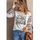 thumbnail image 3 of ABPHQTO Camiseta de manga larga con estampado de leopardo y temporada navideña maravillosa beige para mujer, 3 of 5