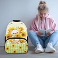 thumbnail image 2 of Pzuqiu Sunflower Axolotl Custom School Backpacks for Girls Kids 17 Inch Personalized Shoulder Bookbags Lightweight Schoolbags Breathable Custom Backpack with Name for Students, 2 of 7