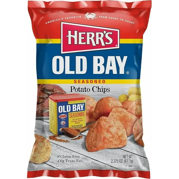 Herr`s Hot Sauce Potato Chips 1 oz Pack of 24 (Curated by RJ Snacks)