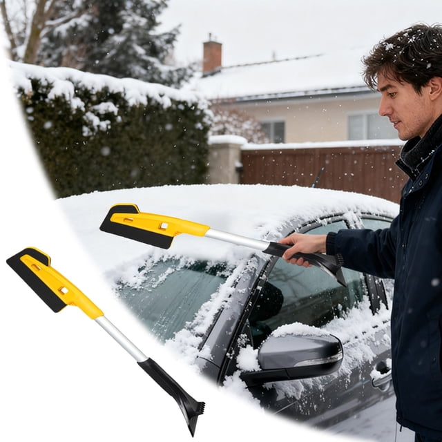 BotaniNest Retractable Removal Shovel For Cars Functional Brush For Efficient Ice Scraping And Defrosting Ideal Winter For Clearing Snowplow Brush Removal Shovel Multifunctional