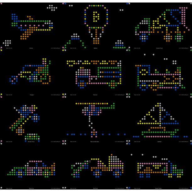 Things That Go refill templates for Lite Brite Magic Screen Retro Style (12  sheets, 6x8) - Walmart.com