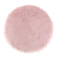 thumbnail image 1 of 2x Cojín de Asiento RedondoFauxFurSheepskin Felpa para Sofá de Dormitorio, Sala de , Rosa 33cm 2 piezas, 1 of 8