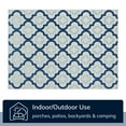 thumbnail image 4 of Well Woven Dorado Illuminate Modern Geometric Blue Indoor/Outdoor High-Low Pile 6'7" x 9'6" Area Rug, 4 of 8