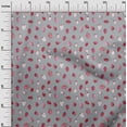 thumbnail image 2 of oneOone Rayon Light Gray Fabric Strawberry Fruits Craft Projects Decor Fabric Printed By The Yard 56 Inch Wide, 2 of 4