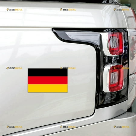 German Flag Germany Deutschland Car Magnet Magnetic Sticker Decal - 4 Pack Reflective 3" 4" 5" 6" - for Truck Door Fridge Reusable Waterproof