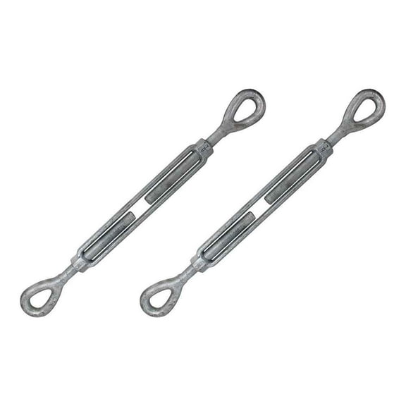 Galvanized Turnbuckle - Eye & Eye - 7/8" x 12" - 2 Pack