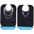 thumbnail image 3 of OULII Adjustable Adult Bib for Seniors with Snap Buckle Strap Durable Polyester Black 2pcs, 3 of 6