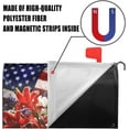 thumbnail image 4 of American Flag with Spring Flowers Mailbox Covers Magnetic Standard Size,Spring Summer Floral Patriotic Magnetic Mailbox Covers Mailbox Wraps Post Letter Box Cover for Holiday Yard Decor 18"x21", 4 of 6