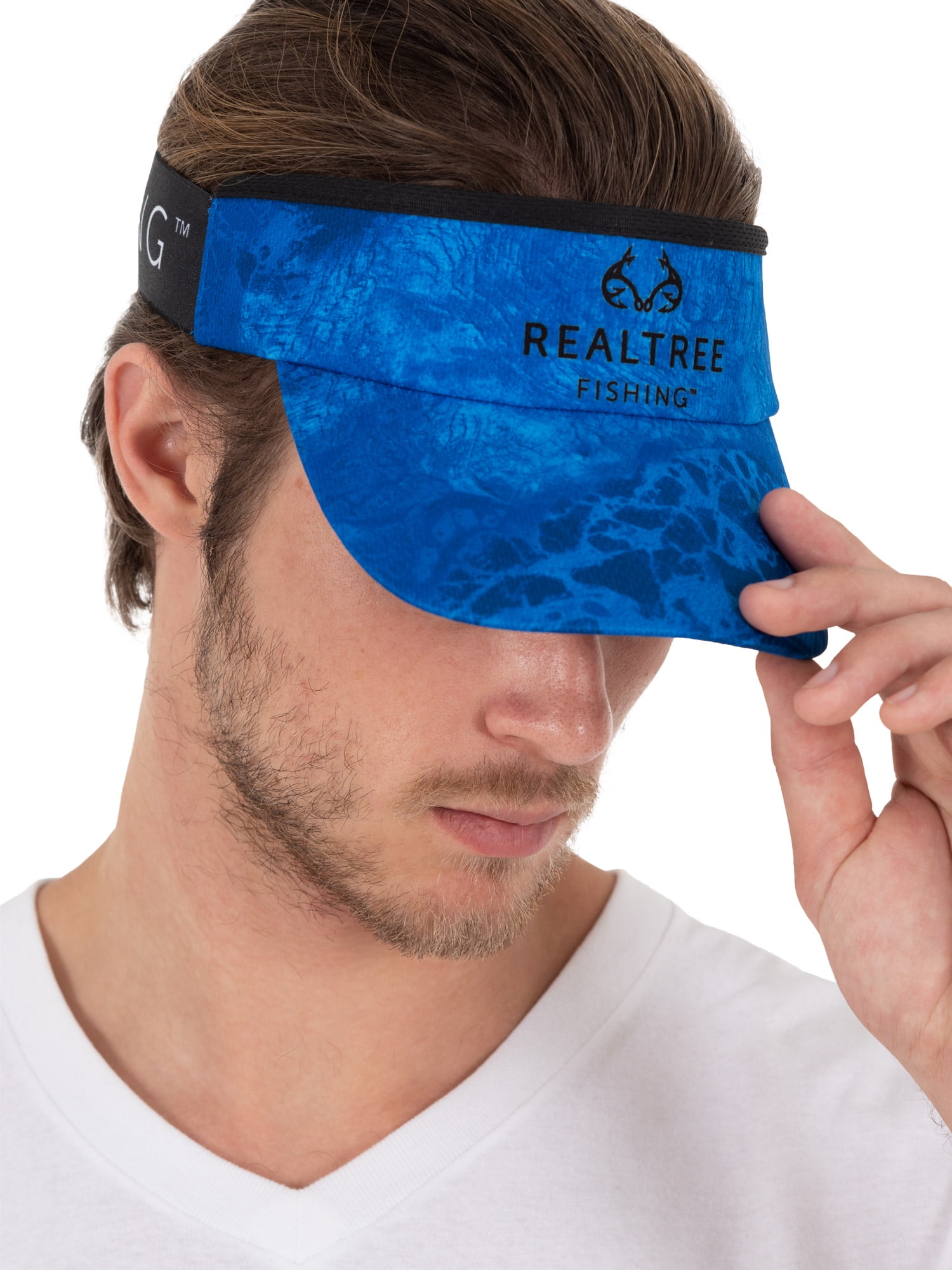 Realtree Performance Visor with Elastic Band Back - Electric Blue