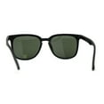 thumbnail image 4 of Classic Hipster Rectangular Keyhole Horn Rim Sunglasses Matte Black Green, 4 of 4