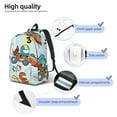 thumbnail image 4 of Honeii Cartoon Car Racing Print Canvas College Laptop Backpack, Durable Rucksack Travel Notebook Bag School Backpack Book Bag for Men Women-Medium, 4 of 7