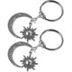 thumbnail image 1 of 2 llaveros de metal estilo antiguo con forma de luna y sol para viaje, 1 of 5