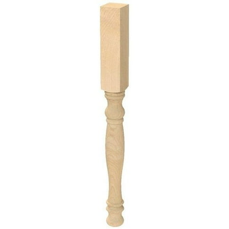 - Brown Wood 3.75 Inch Square x 42.25 Inch Height English Country Bar Column with Foot - Paint Grade 01000310PT1