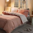 thumbnail image 2 of Algodón Lavado Rosa y Blanco Funda Nórdica Reversible King Size Vintage Bedding Set, 2 of 9