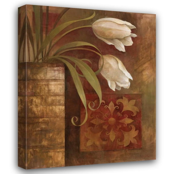 Elaine Vollherbst-Lane 20x24 Gallery Wrapped Canvas Wall Art Titled - Tulip Interlude I