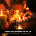 thumbnail image 3 of SALT 84 Selenite Crystal Candle Holder, Decorative Tea Light, Best for Gift & Home Décor, White, 3 of 6