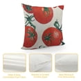 thumbnail image 4 of Qinduosi  Fruits Embroidery Throw Pillow Cover Tomato Pattern Decorative Cushion Covers Soft Accent Pillow Covers (Tomato,"), 4 of 5
