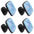 thumbnail image 2 of 4 Pcs Square Cabinet Handle Cupboard Knob Drawer Pulls Handle Mermaid Scale Drawer Knobs with Screws Furniture Decoration, 2 of 7