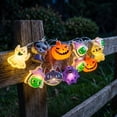 thumbnail image 4 of Halloween LED String Lights 20 LEDs 9.8ft Long with Mixed Shaped Pumpkin Ghost Mummy Black Cat Bat Yellow USB Powered for Indoor Outdoor Haunted House Halloween Party Decorations, 4 of 7