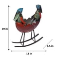thumbnail image 2 of De Kulture Works Iron Rocking Rabbit Decorative Collectible Figurine Showpiece Decoration, 2 of 5