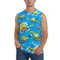 thumbnail image 1 of KLL Cute Car Cartoon Print Workout Tank Tops Gym Sleeveless Fitness Muscle Tee-XX-Large, 1 of 7