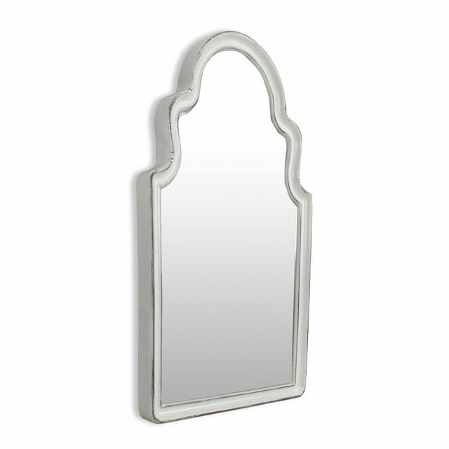 homeroots Lit & Bain 399694 Miroir Mural Blanc Vintage Courbé