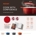 thumbnail image 7 of Overmont 5.5QT Enameled Cast Iron Dutch Oven with Lid Cookbook Heavy-Duty Casserole with Dual handles for Braising, Stews, Roasting, Bread Baking, 7 of 7