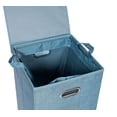 thumbnail image 5 of BirdRock Home Single Linen Laundry Hamper with Lid and Removable Liner - Light Blue, 5 of 9