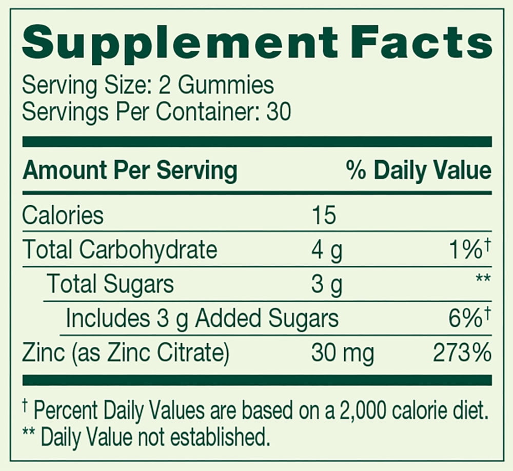 (3 pack) SV Zinc, 30 mg, 60 Gummies