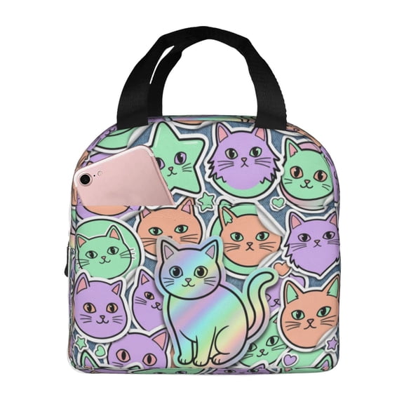 Cat Lunch Bag Lunch Box for Women,Leakproof Lunch Tote Large Capacity,Reusable Insulated Lunch Tote Bag,Keep Warm and Fresh,Cooler bag Lunch Container for Work Office Picnic Travel