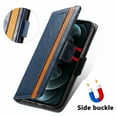 thumbnail image 6 of For Google Pixel 9 Leather Phone Case Wallet Folio Flip Cover Casual Business, [RFID Blocking] Multi Hidden Anti-theft Card Holder Cash Slot, Side Magnetic Buckle, Stand Support,Blue, 6 of 10