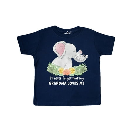 

Inktastic I ll Never Forget That My Grandma Loves Me Cute Elephants Gift Toddler Boy or Toddler Girl T-Shirt