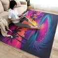 thumbnail image 2 of Vaporwave Rug 4x7 Area Rugs for Bedroom Living Room, Neon Area Rug, Retrowave Synthwave Carpet Machine Washable Non-Slip Rug, Soft Low Pile Area Rug, Indoor Decorative Rugs la&135, 2 of 7