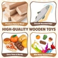 thumbnail image 2 of UQN Wooden Play Food Set for Kids Kitchen, Wooden Toy Food,Pretend Play Kitchen Accessories Set, Play Food for Toddlers 1-3, 3 4 5 6 Year Kids Boys Girls Christmas Birthday Gifts, 2 of 8