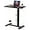Black, variant on Mobile Small Standing Desk with Hidden Wheels, Pneumatic Laptop Desk, Rolling Computer Cart Movable, Portable Rolling Computer Sit Stand Side Table for Couch, Home, Office, White